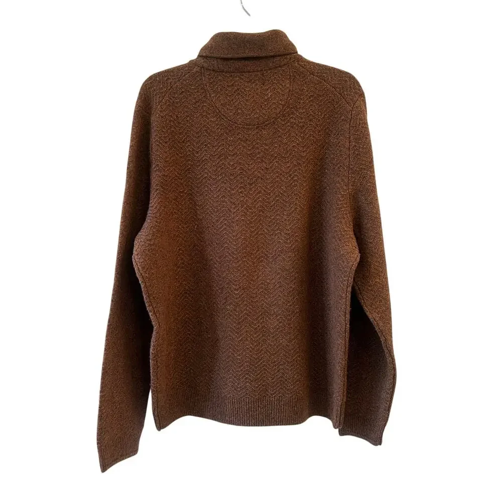 JoS. A. Bank Reserve Men’s Wool Blend Shawl Collar Sweater Brown Large